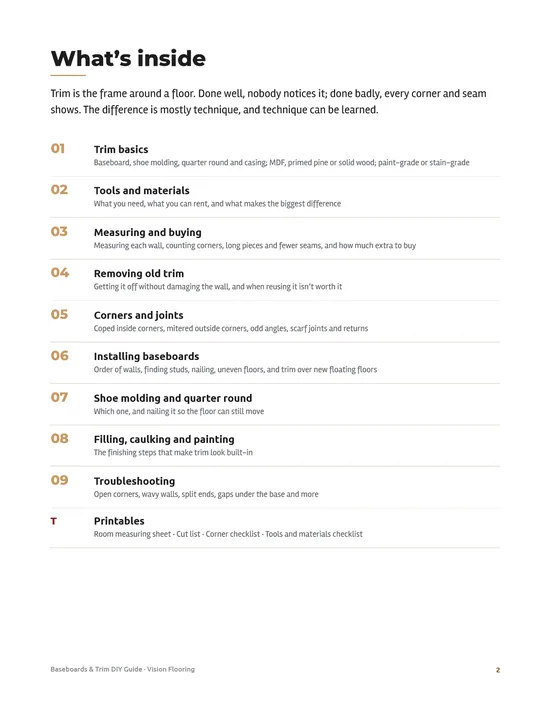 Page 2 preview of Baseboards & Trim DIY Guide