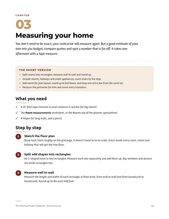Page 4 preview of The Flooring Project Playbook
