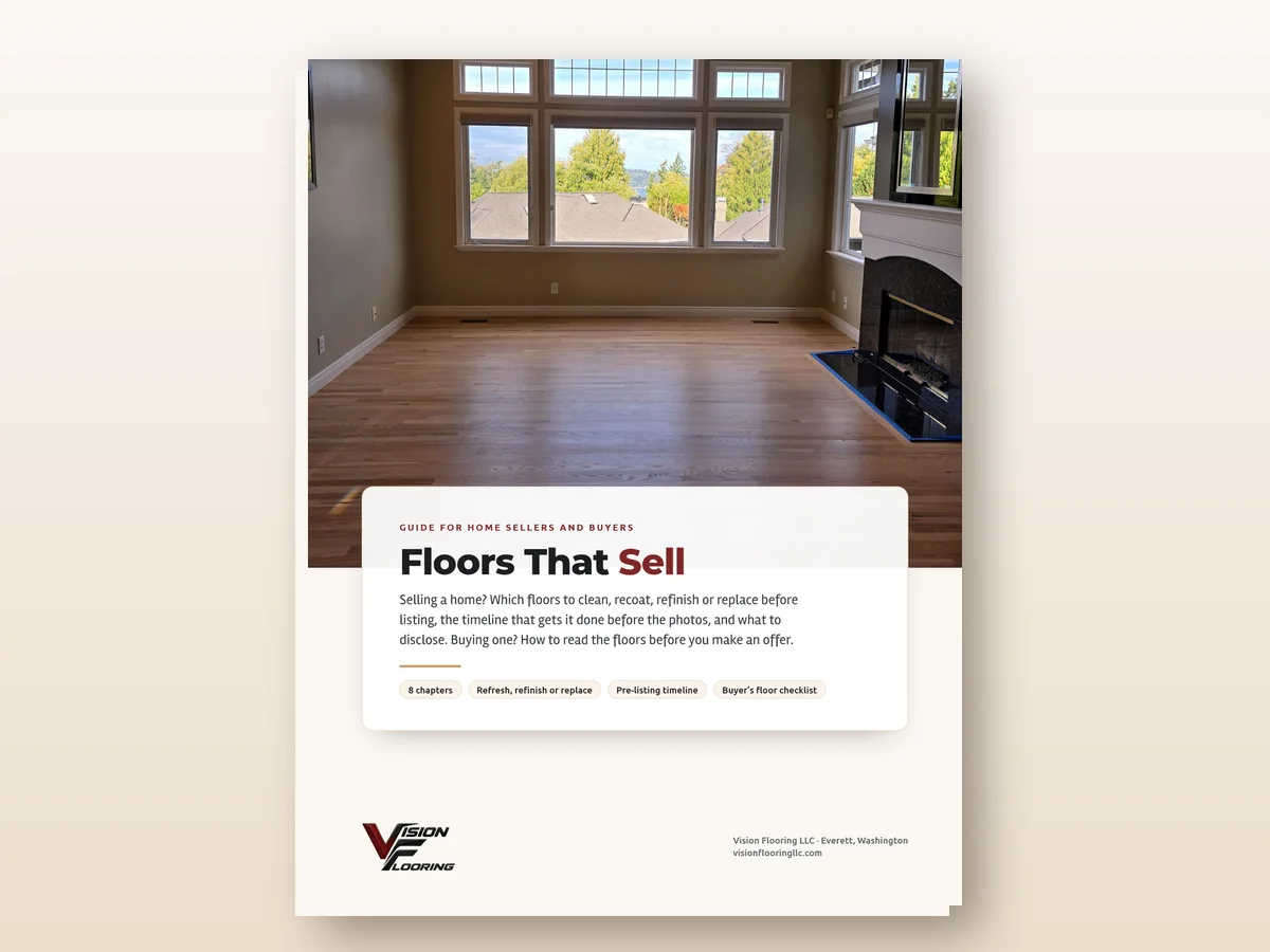 Cover of Floors That Sell, a guide for home sellers and buyers