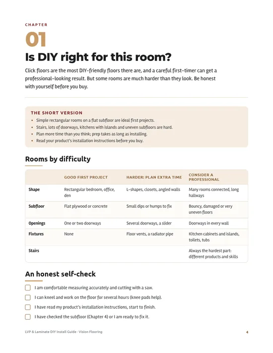 Page 2 preview of LVP & Laminate DIY Install Guide