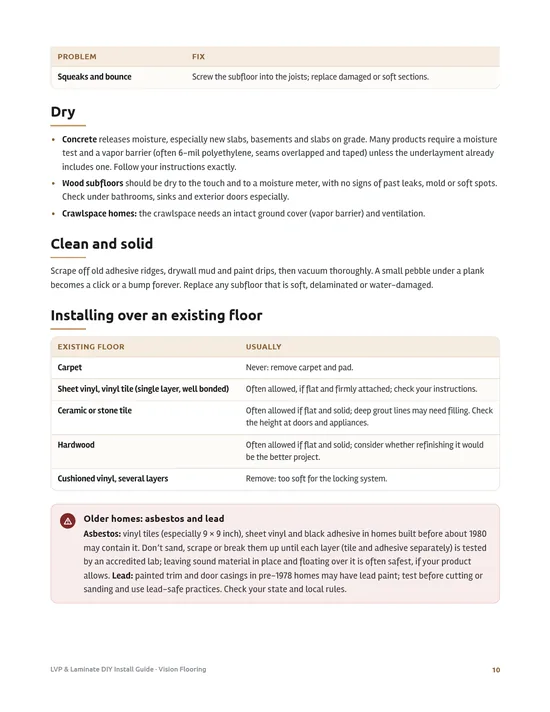 Page 3 preview of LVP & Laminate DIY Install Guide