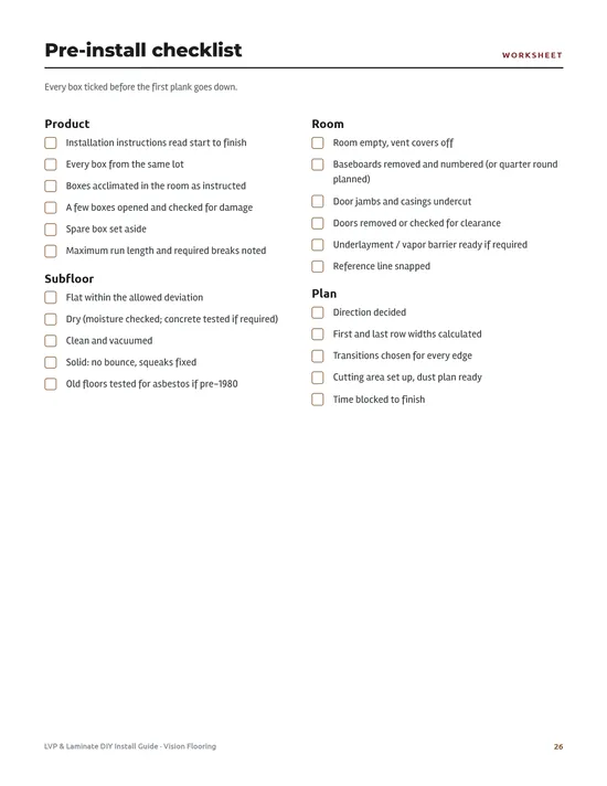 Page 6 preview of LVP & Laminate DIY Install Guide
