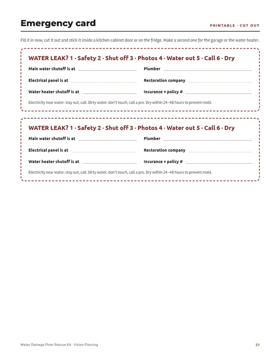 Page 6 preview of Water Damage Floor Rescue Kit